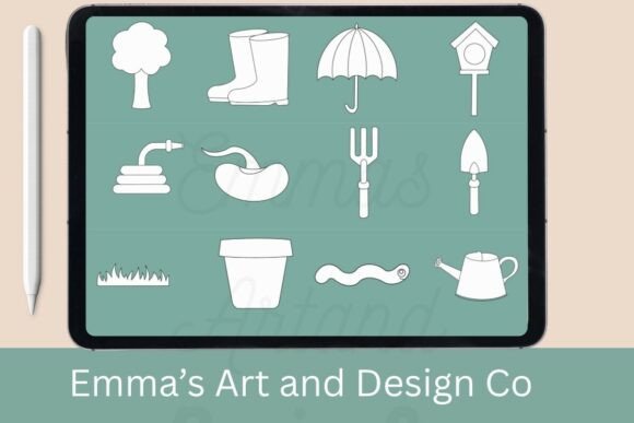 Download Spring Garden Procreate Stamp Brushes - Premium Resources